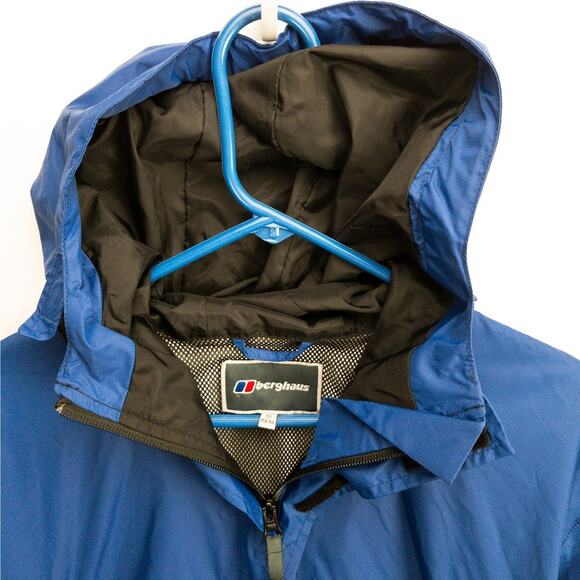Berghaus Hooded Rain Jacket Mens XS Small Blue Waterproof Hiking Outdoor - Picture 4 of 14